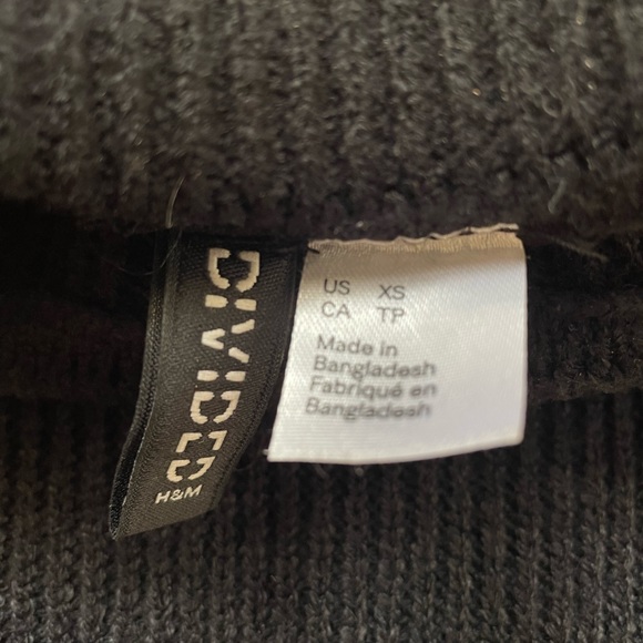 Black Mock Neck Sweater with Cutouts - Picture 3 of 4